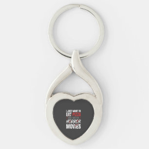 Pizza Horror Movies Halloween Design_1 Key Ring