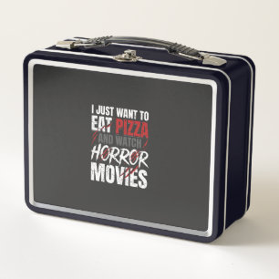 Pizza Horror Movies Halloween Design_1 Metal Lunch Box