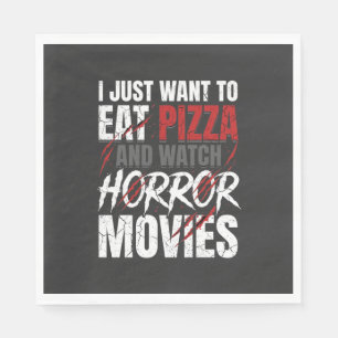 Pizza Horror Movies Halloween Design_1 Napkin