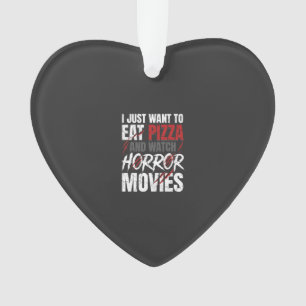 Pizza Horror Movies Halloween Design_1 Ornament