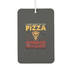 Pizza Horror Movies Halloween Skull Bats Spiderweb Car Air Freshener
