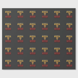 Pizza Horror Movies Halloween Skull Bats Spiderweb Wrapping Paper