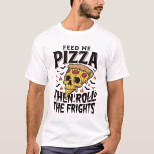 Pizza Horror Shirt Vintage Engraving Movie Night D