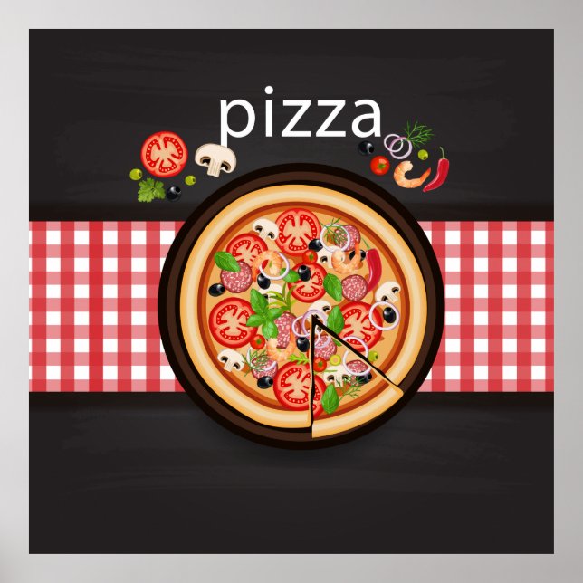 Pizza Illustration Poster (Front)