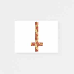 pizza inverted cross post-it notes