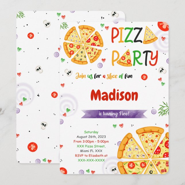 Pizza invitation (Front/Back)