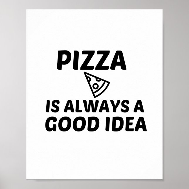 PIZZA IS ALWAYS A GOOD IDEA POSTER (Front)