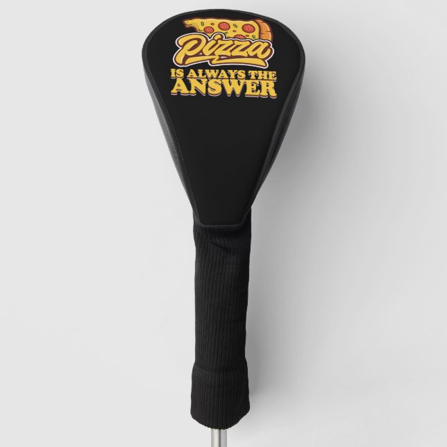 Pizza is Always the Answer Retro Golf Head Cover (Front)