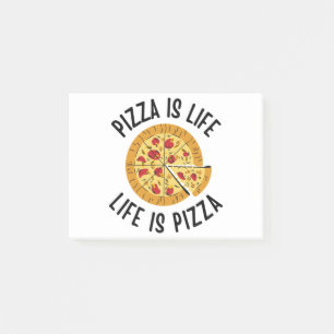Pizza Is Life Life Is Pizza Funny Post-it Notes