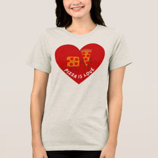 Pizza Is Love Cute Kawaii Pizza Couple Women Tri-Blend Shirt