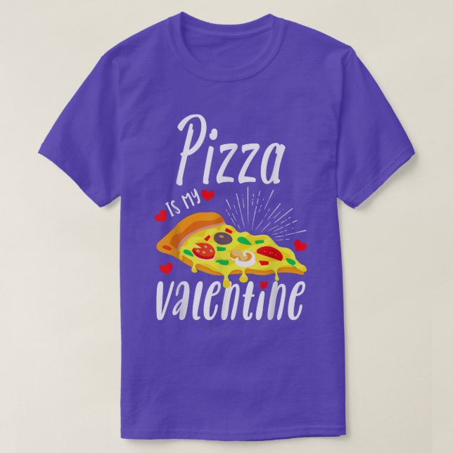 Pizza Is My Valentine Funny Valentines Day Boys Ki T-Shirt (Design Front)
