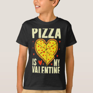 Pizza Is My Valentine Funny Valentines Day Boys Ki T-Shirt