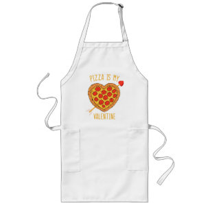 Pizza Is My Valentine Long Apron