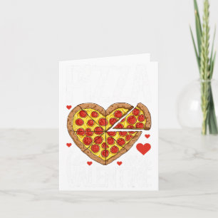 Pizza Is My Valentine Valentines Day Heart Peppero Card