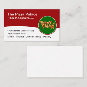 Pizza Italian Cuisine Restaurant Modern Business Card