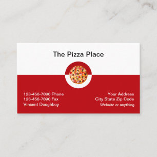 Pizza Italian Restaurant Modern Business Cards