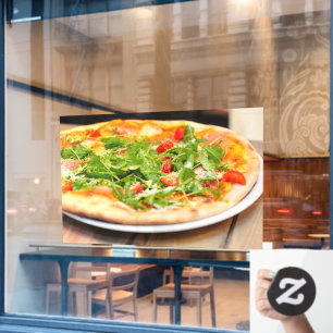 Pizza Italy Dinner Cherry Tomatoes Pizzeria Shop Window Cling