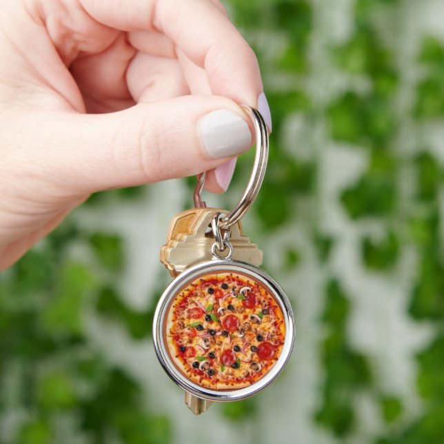 Pizza Key Ring (Hand)
