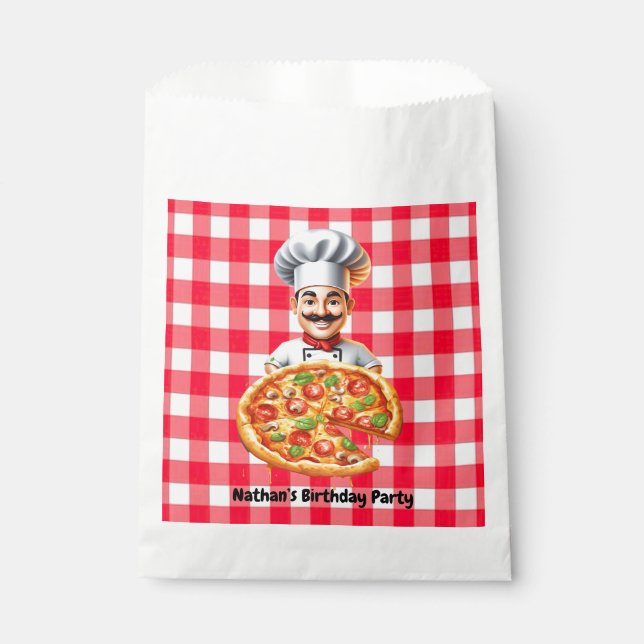Pizza Kids’ Birthday Party Favour Bags (Front)