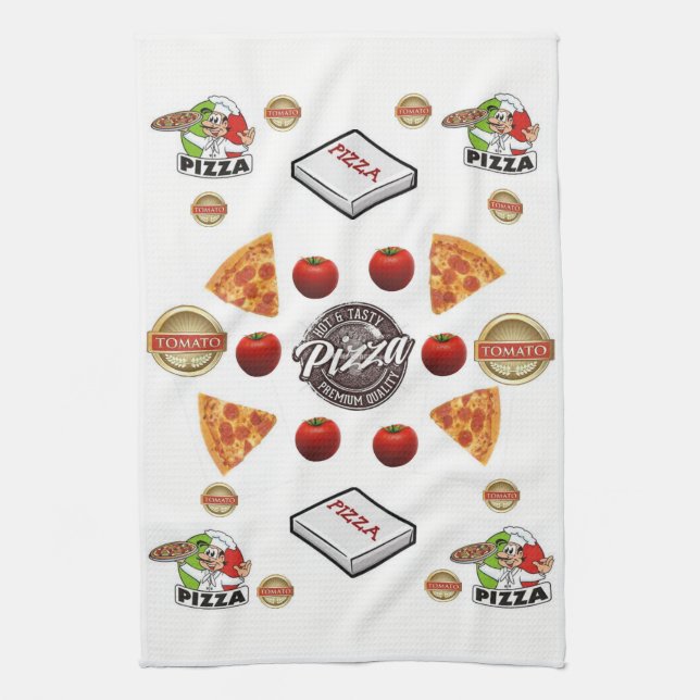 Pizza kitchen hand towel (Vertical)