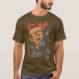 Pizza Kong Kaiju Monsters Fast Food Japanese Art T-Shirt