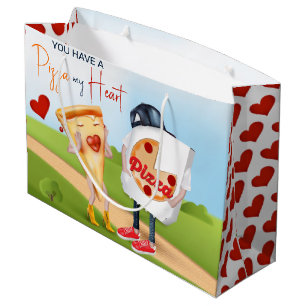 Pizza Love Funny Large Gift Bag