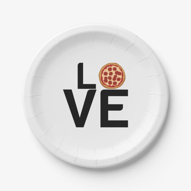 PIZZA LOVE PAPER PLATE (Front)