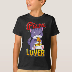 Pizza Lover Cat Owners Cute Cat Eating A Slice Of T-Shirt