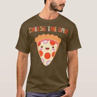 Pizza Lover Cheese The Day Funny Pepperoni Slice D T-Shirt