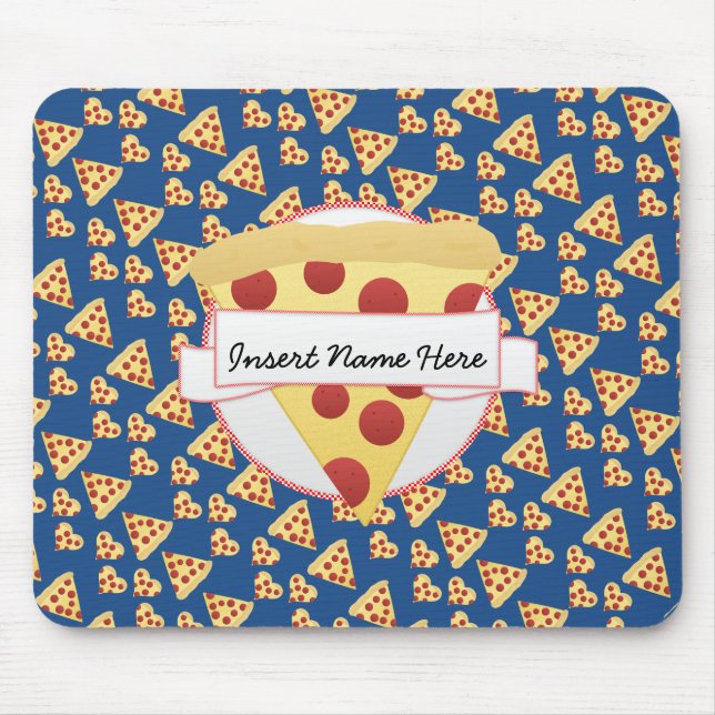 Pizza Lover Customisable Monogram Mouse Mat (Front)
