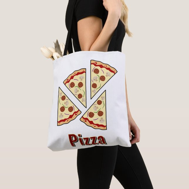 Pizza Lover Design Tote Bag (Close Up)