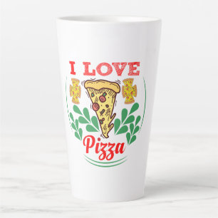 Pizza Lover Fun Design for Food Fanatics Latte Mug