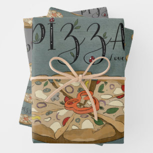 Pizza Lover Gift Wrap - set of 3
