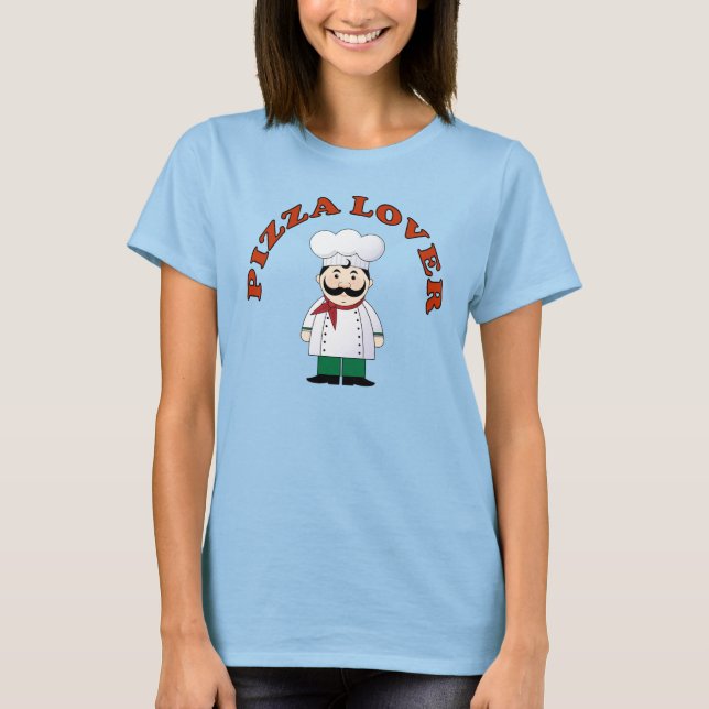 Pizza Lover Italian Chef T-shirt (Front)