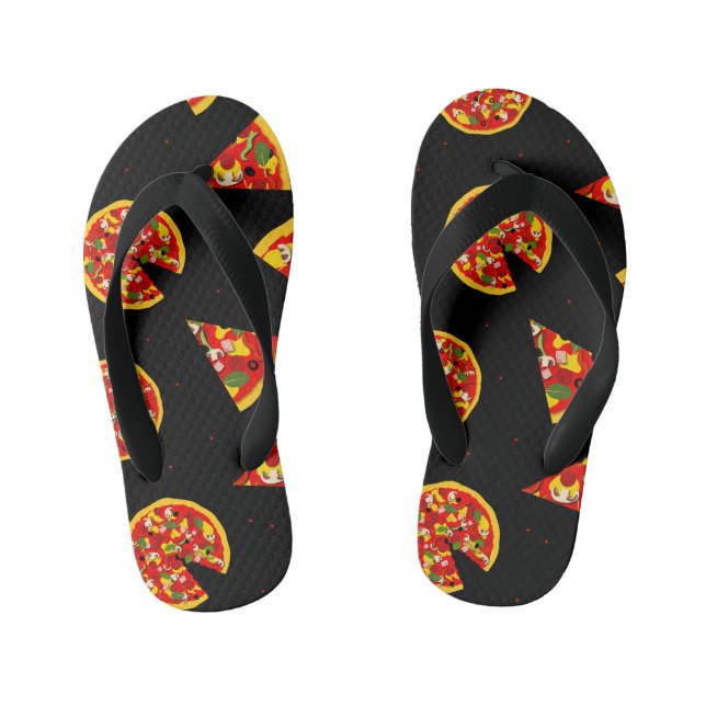Pizza Lover Kid's Flip Flops (Footbed)
