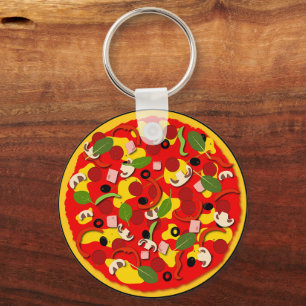 Pizza Lover Personalised Key Ring