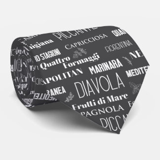 Pizza Lover Typographic Italian Chef Black Tie