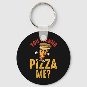 Pizza Lover - You Wanna Pizza Me Ninja Karate Kawa Key Ring