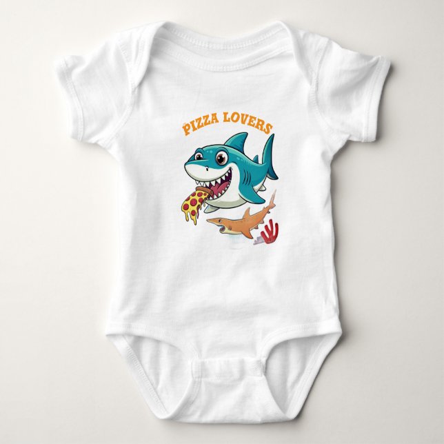 Pizza lovers baby bodysuit (Front)