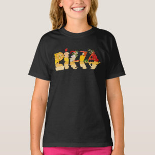 Pizza Lovers Ingredients Funny Novelty Art T-Shirt