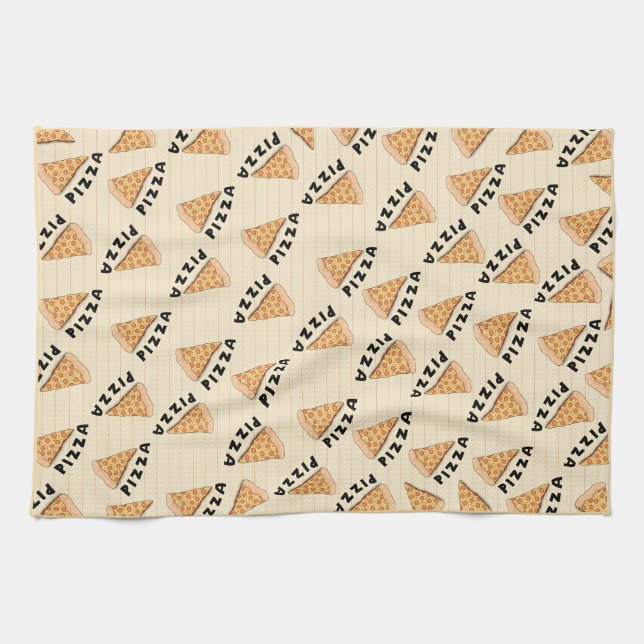 Pizza Lover's Kitchen Tea Towel (Horizontal)