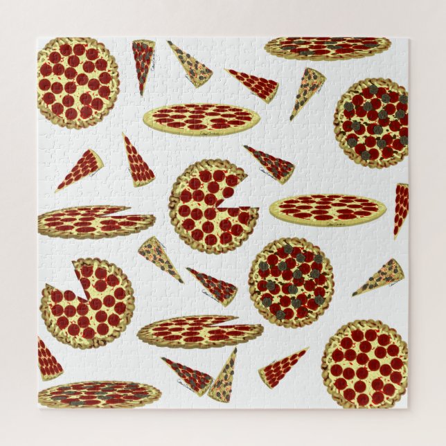 Pizza Lover's Pattern Jigsaw Puzzle (Vertical)