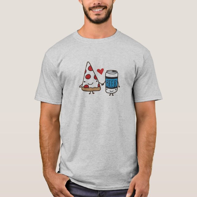 Pizza Loves Beer T-Shirt (Front)