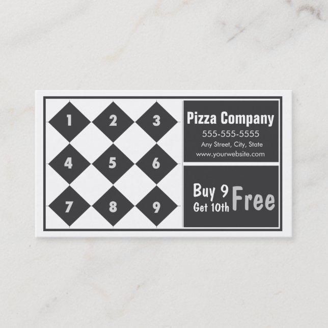 Pizza Loyalty Business Card (Front)