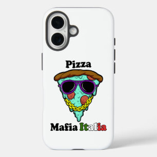 Pizza Mafia Italia – Funny Gangster Pizza Slice iPhone 16 Case