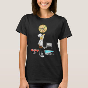 Pizza Maker Chef Pixel  8 Bits Retro Game Console T-Shirt