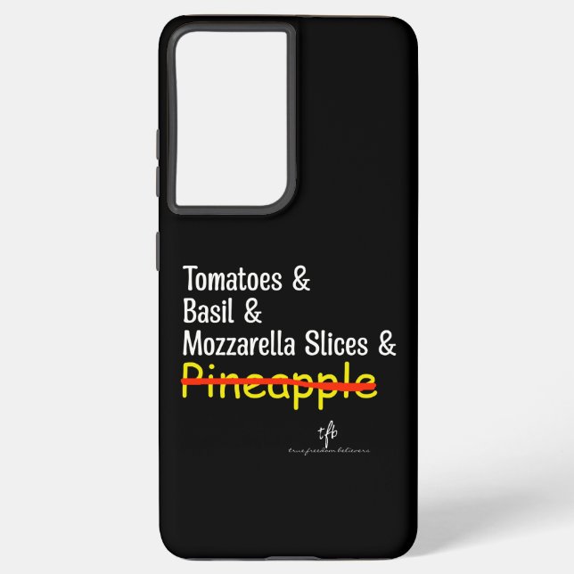 Pizza Margherita W/O Pineapple Samsung Galaxy S21+ Case (Back)