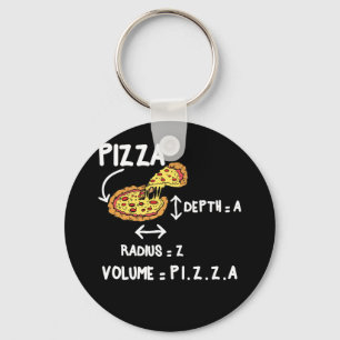 Pizza Math Circle Mathmatics Formulas Key Ring