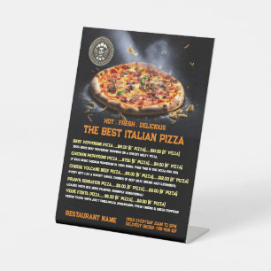 Pizza Menu and Display  Pedestal Sign