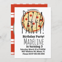 Pizza Mix Birthday Party Foodie Red Plaid